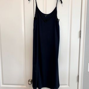 Aritzia Babaton Navy Lace Slip Dress
